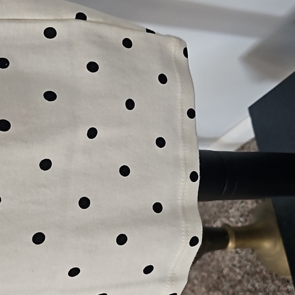 Croft & Barrow The Classic Tee Cream and Black Polka Dot Tee NWOT - Picture 8 of 12